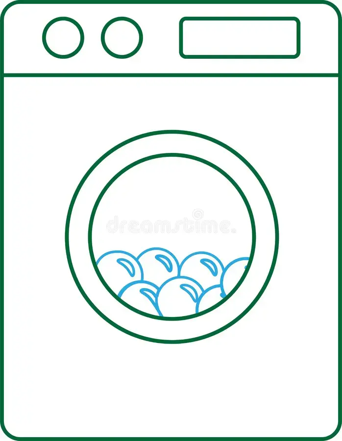 iconos-de-línea-limpieza-lavandería-servicio-con-lavadora-máquina-para-lavar-ropa-vector-ilustración-vectorial-258865695